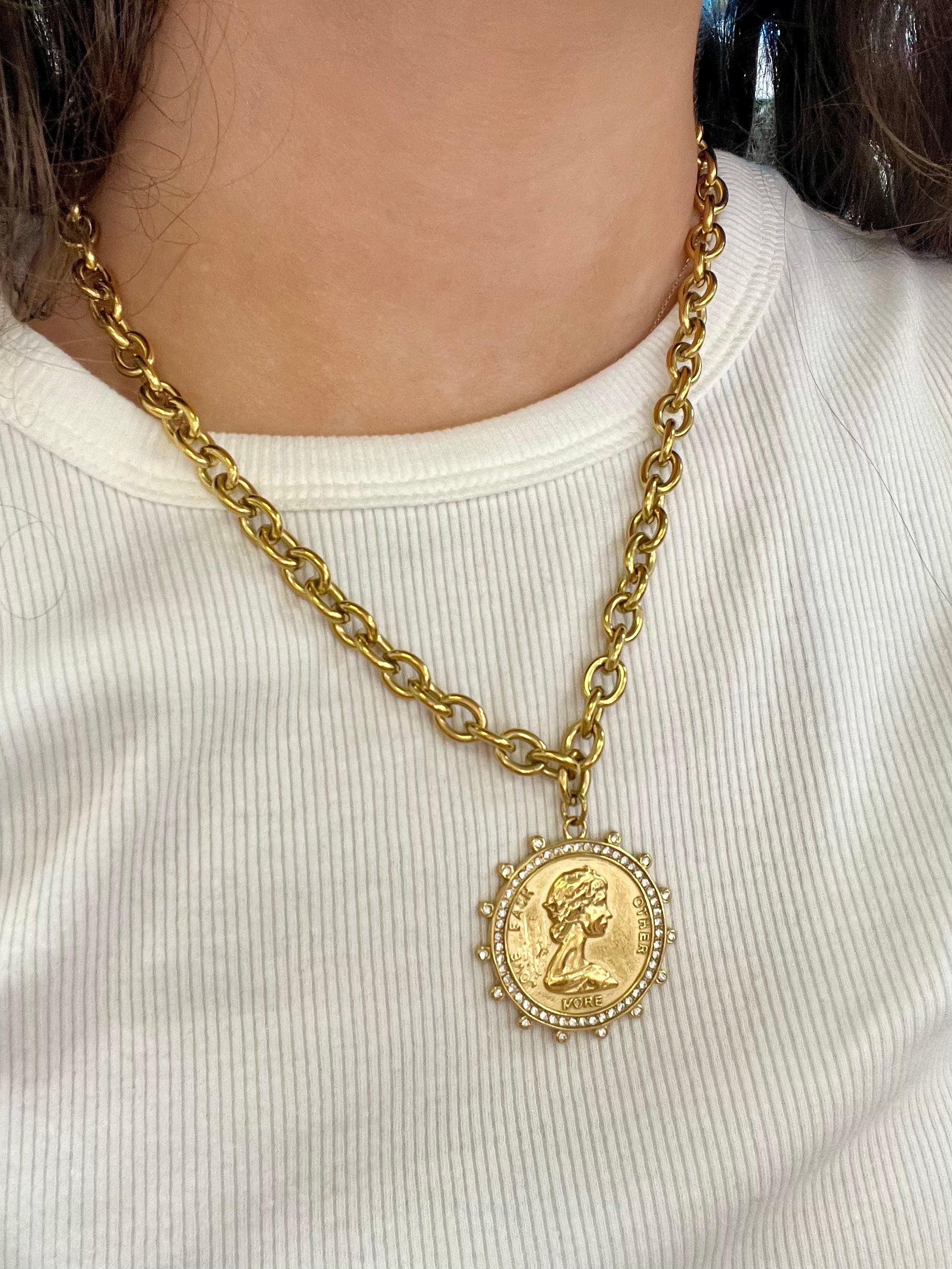 Love More Coin Chain Necklace - Jessi Jayne Boutique