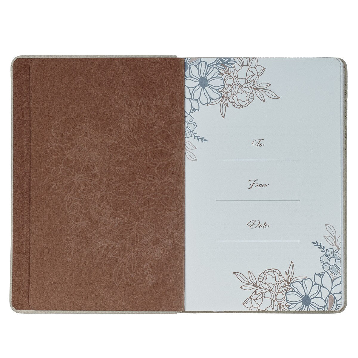 Precious in His Sight Taupe Faux Leather Gift Book - Jessi Jayne Boutique