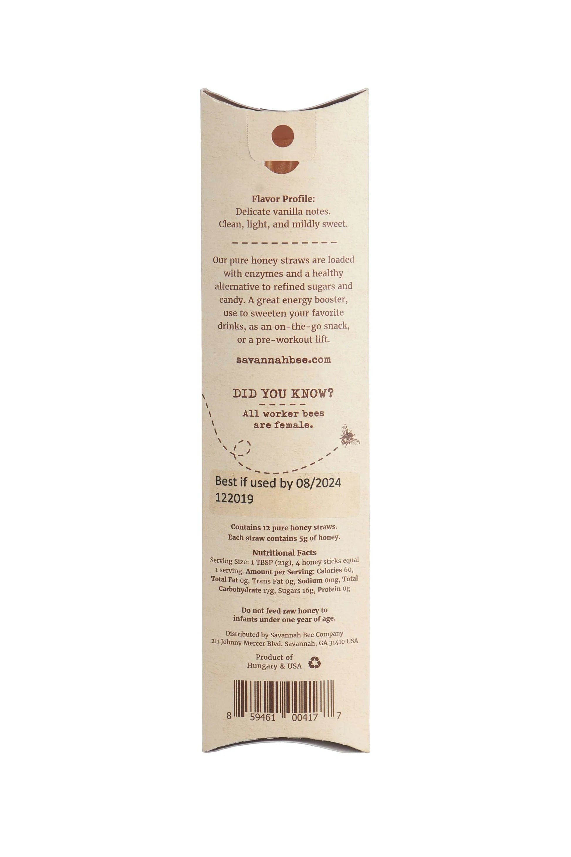 Savannah Bee Co Honey Straws 12ct - Jessi Jayne Boutique