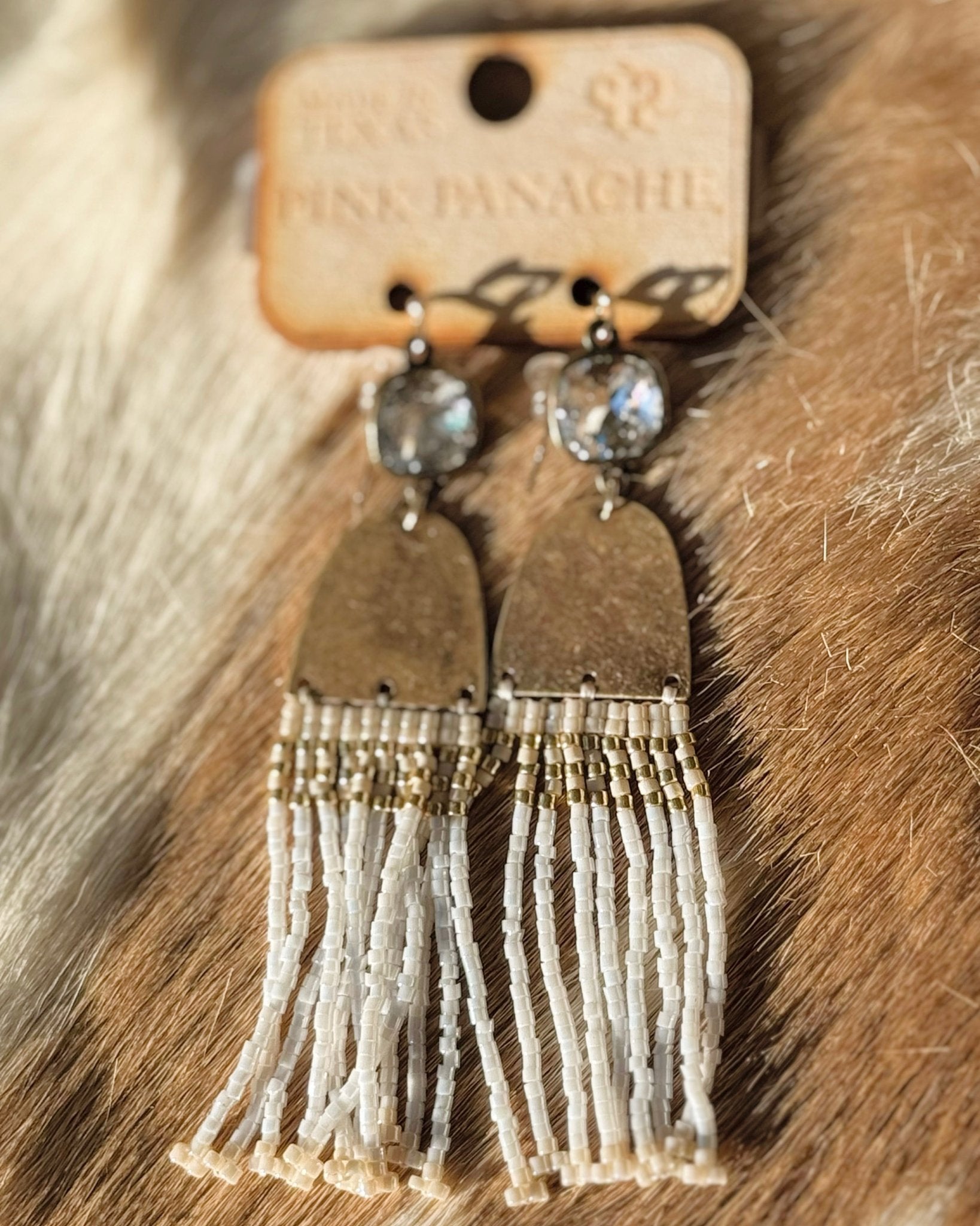 Golden Fringe Glam Earrings - Jessi Jayne Boutique