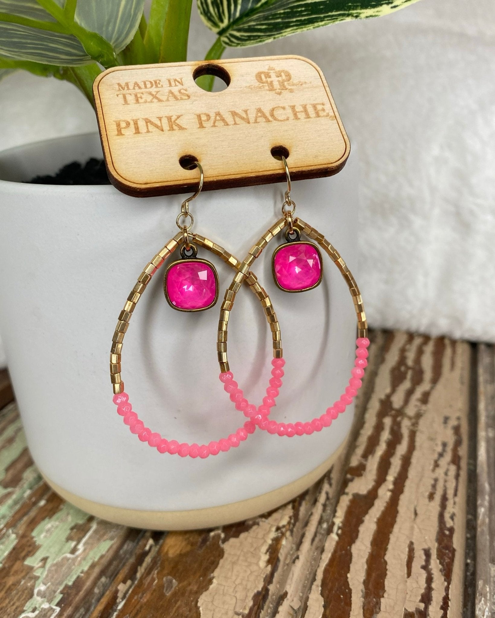 Hot Pink Luxe Teardrop Earrings - Jessi Jayne Boutique