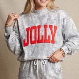 PREORDER (estimated 10/31 ship date!!) JOLLY White Wash Camo Mock Neck Sweatshirt - Jessi Jayne Boutique