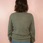 On Vacation Grey Cable Knit Mock Neck Sweater Top - Jessi Jayne Boutique