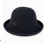Soft Wool Up Black Brim Hat - Jessi Jayne Boutique