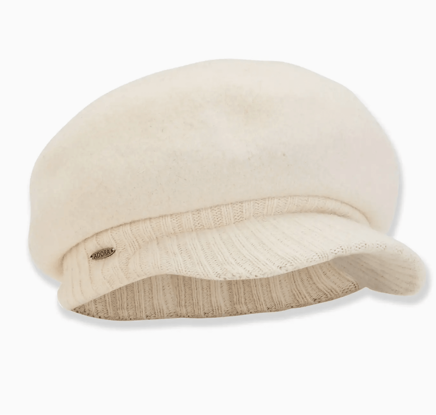 Ivory Wool Baker Cap - Jessi Jayne Boutique