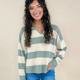 Seaside Stripe Knit Sweater - Jessi Jayne Boutique