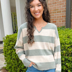 Seaside Stripe Knit Sweater - Jessi Jayne Boutique