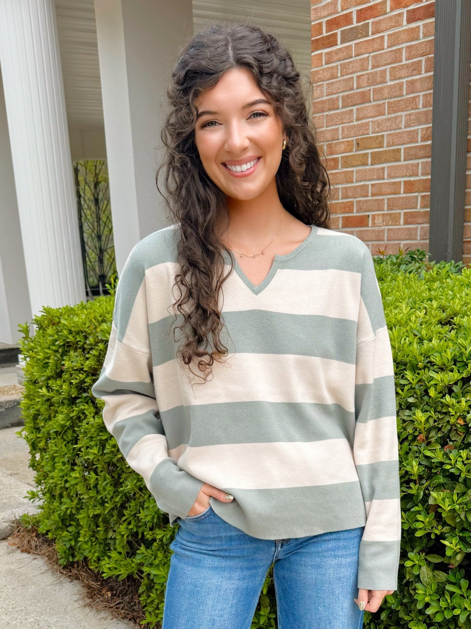 Seaside Stripe Knit Sweater - Jessi Jayne Boutique