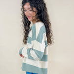 Seaside Stripe Knit Sweater - Jessi Jayne Boutique