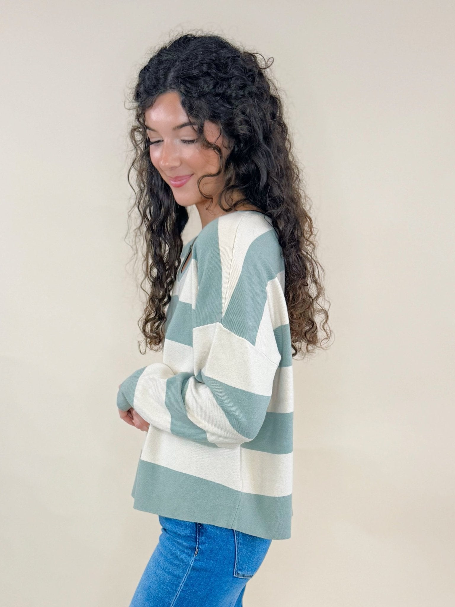 Seaside Stripe Knit Sweater - Jessi Jayne Boutique