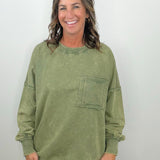 Olive Edge French Terry Pullover