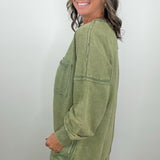 Olive Edge French Terry Pullover