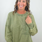 Olive Edge French Terry Pullover