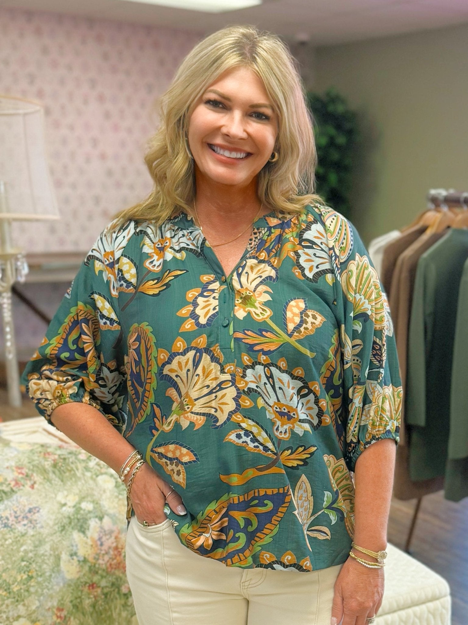 Verdant Muse Blouse - Jessi Jayne Boutique