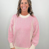 Sweet Stripe Two-Tone Sweater