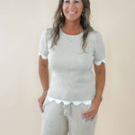 Scallop Trim Knit Set - Jessi Jayne Boutique