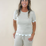 Scallop Trim Knit Set - Jessi Jayne Boutique