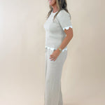 Scallop Trim Knit Set - Jessi Jayne Boutique