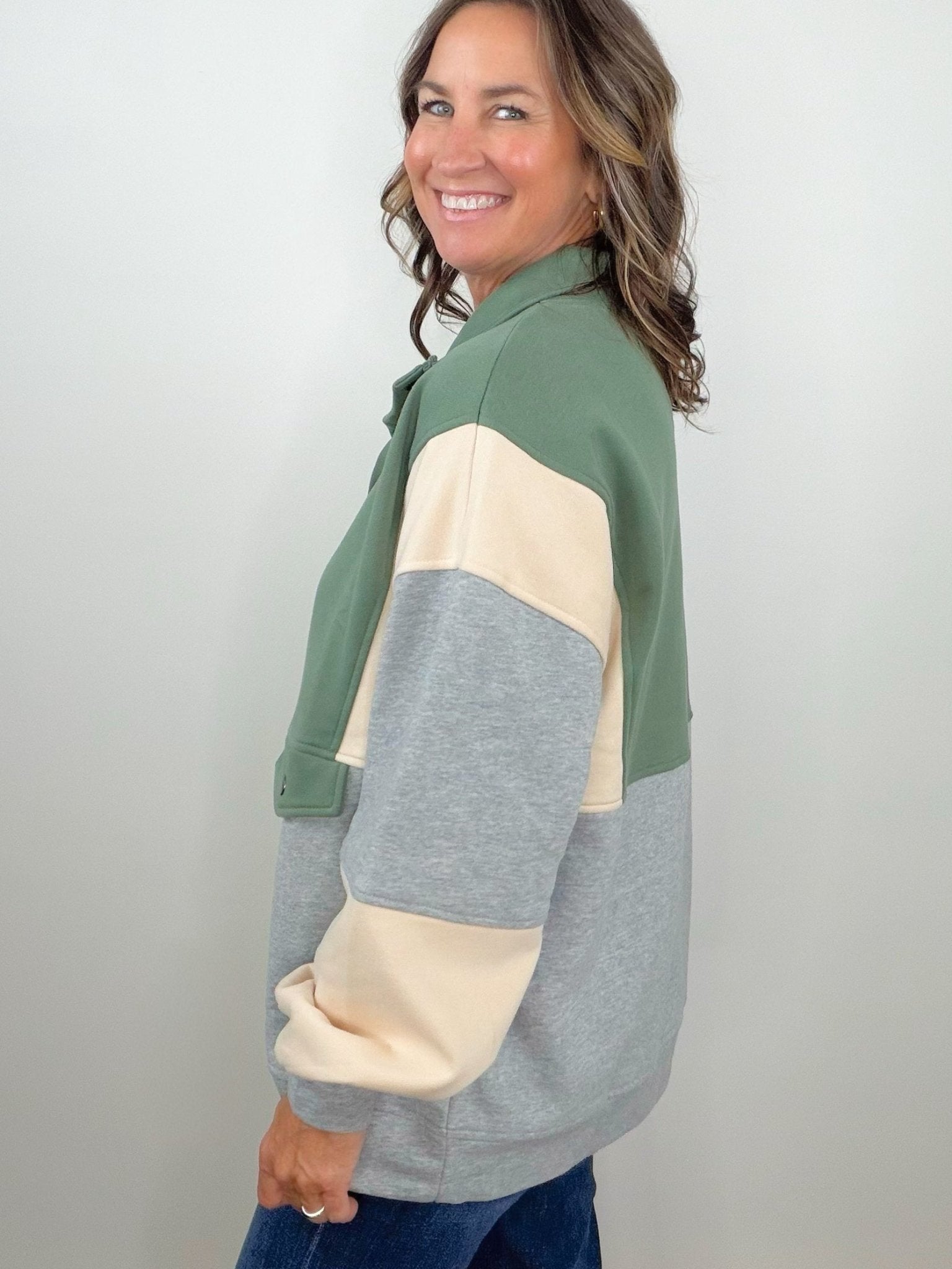 Weekend Retreat Colorblock Sweatshirt - Jessi Jayne Boutique