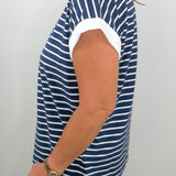 Contrast Trim Stripe Tee