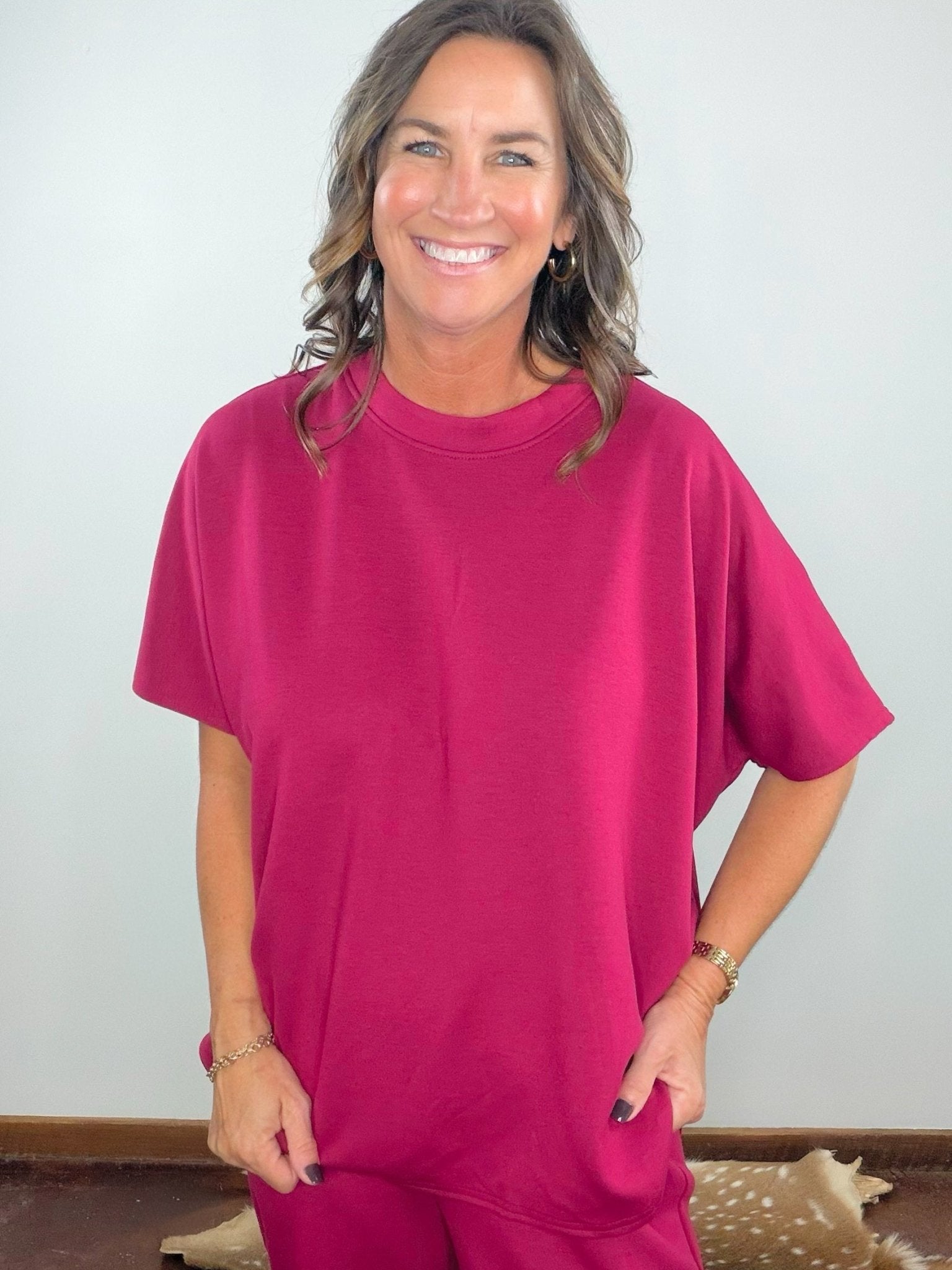 Cabernet Comfort Scuba Pant Set - Jessi Jayne Boutique