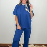Navy Comfort Scuba Pant Set
