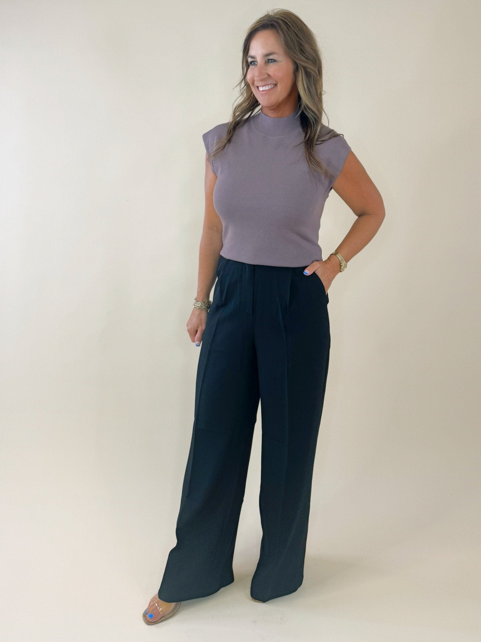 Tailored Wide - Leg Trousers - 3 Colors Available - Jessi Jayne Boutique