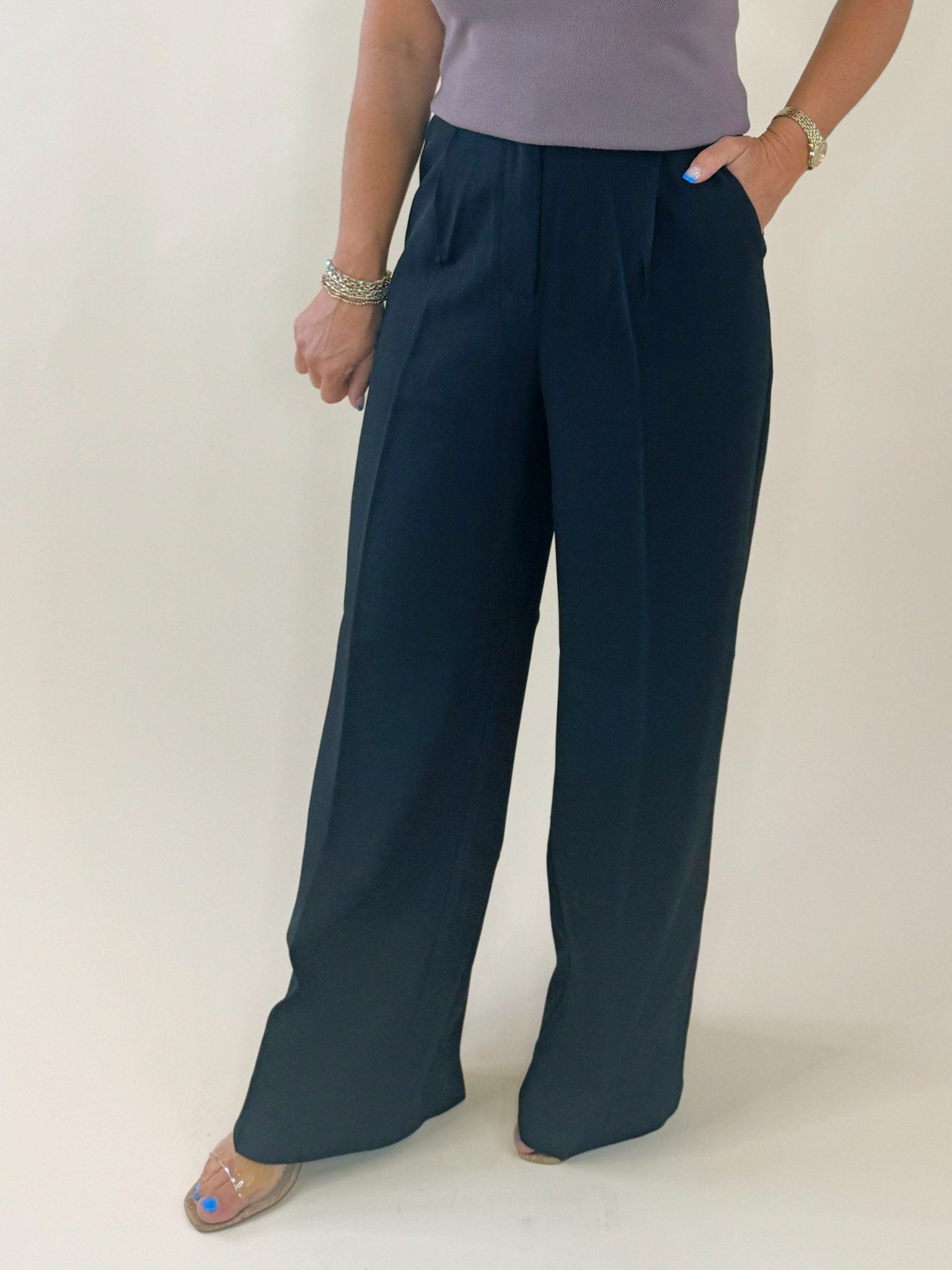Tailored Wide - Leg Trousers - 3 Colors Available - Jessi Jayne Boutique