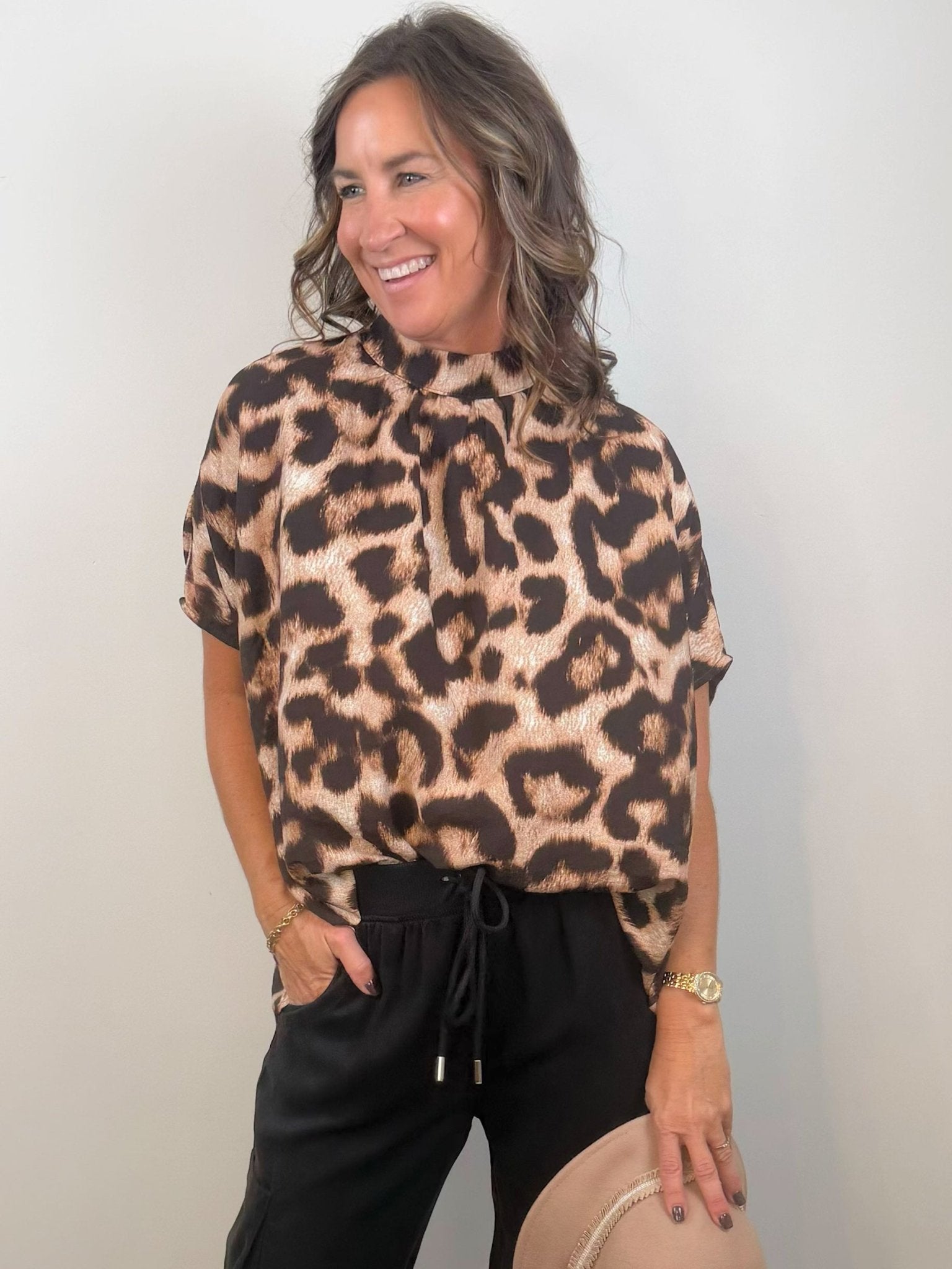 Untamed Elegance Leopard Blouse - Jessi Jayne Boutique