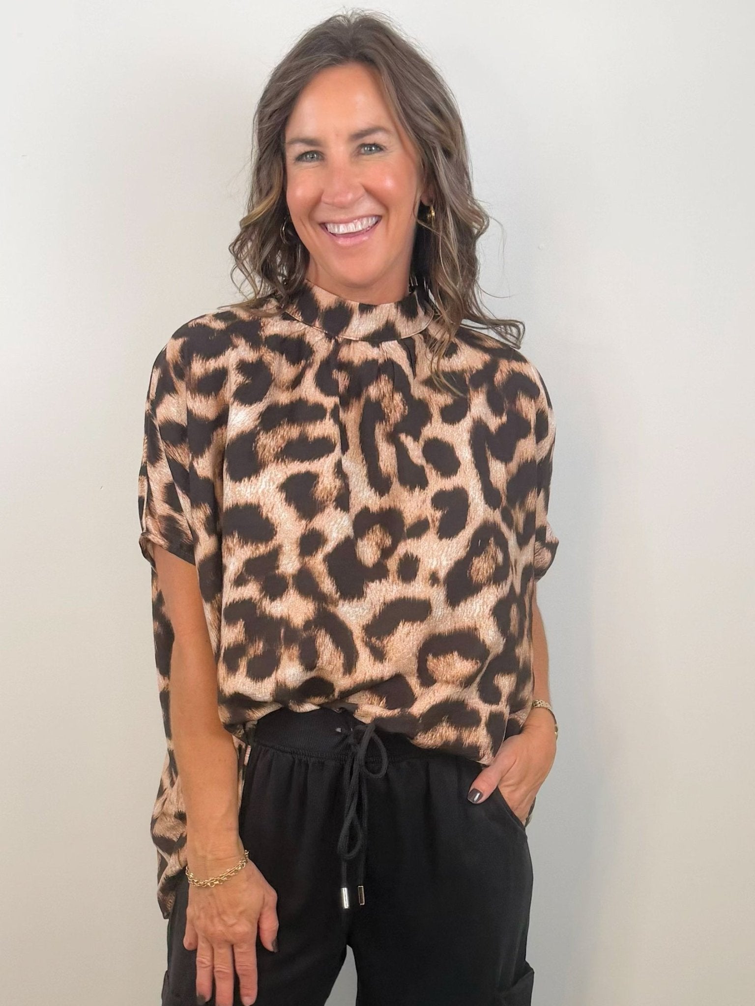 Untamed Elegance Leopard Blouse - Jessi Jayne Boutique