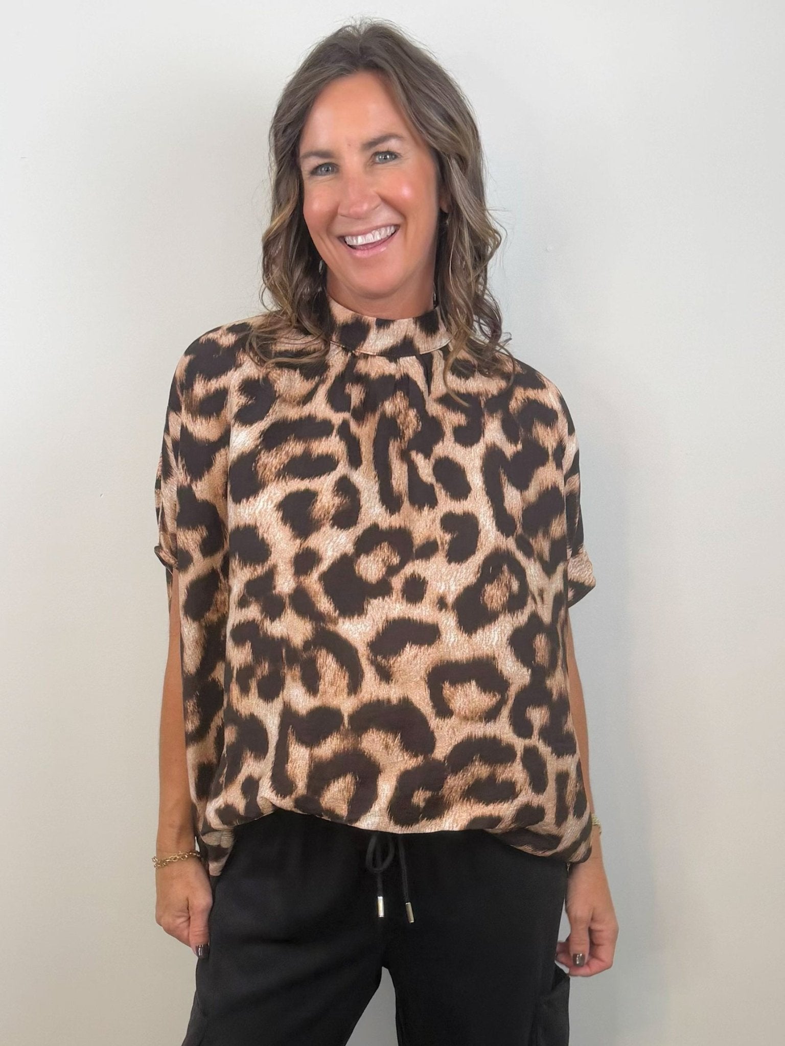 Untamed Elegance Leopard Blouse - Jessi Jayne Boutique