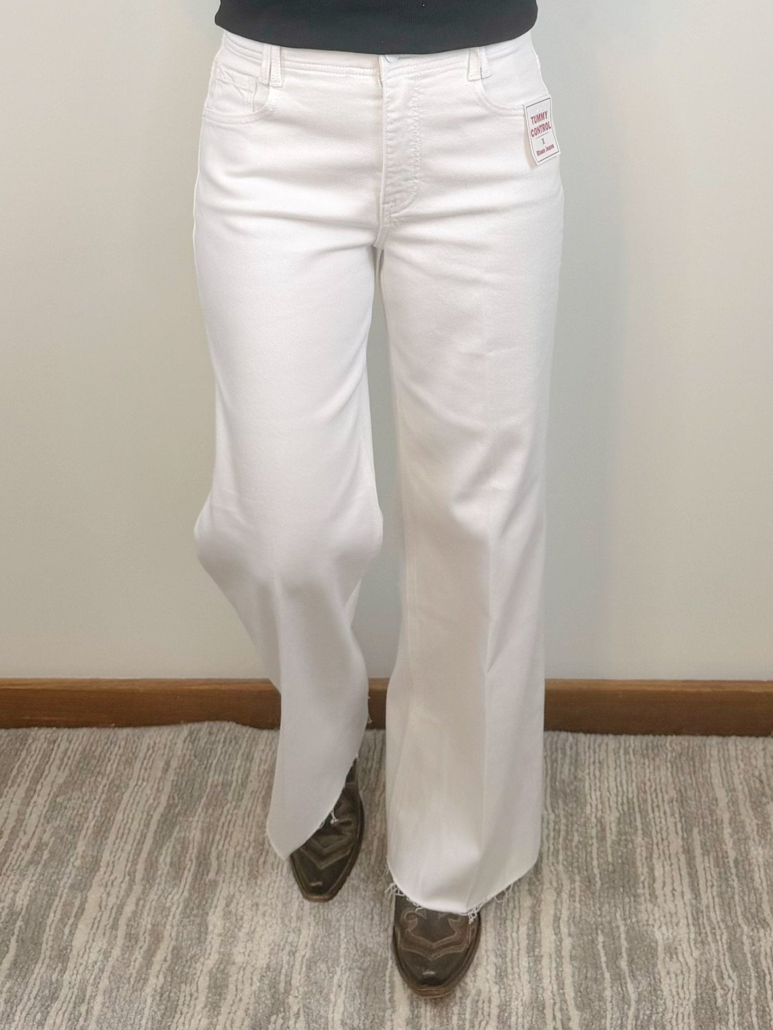 Risen Clean Slate Tummy Control Wide Leg Jeans - Jessi Jayne Boutique