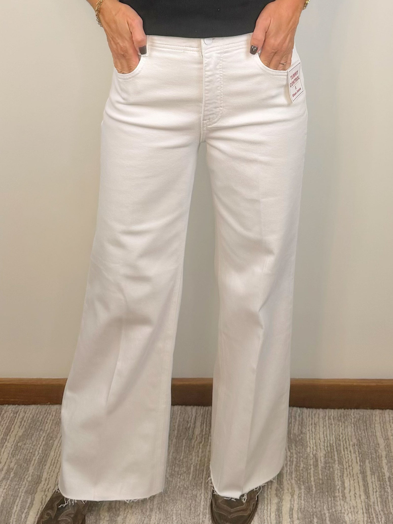 Risen Clean Slate Tummy Control Wide Leg Jeans - Jessi Jayne Boutique