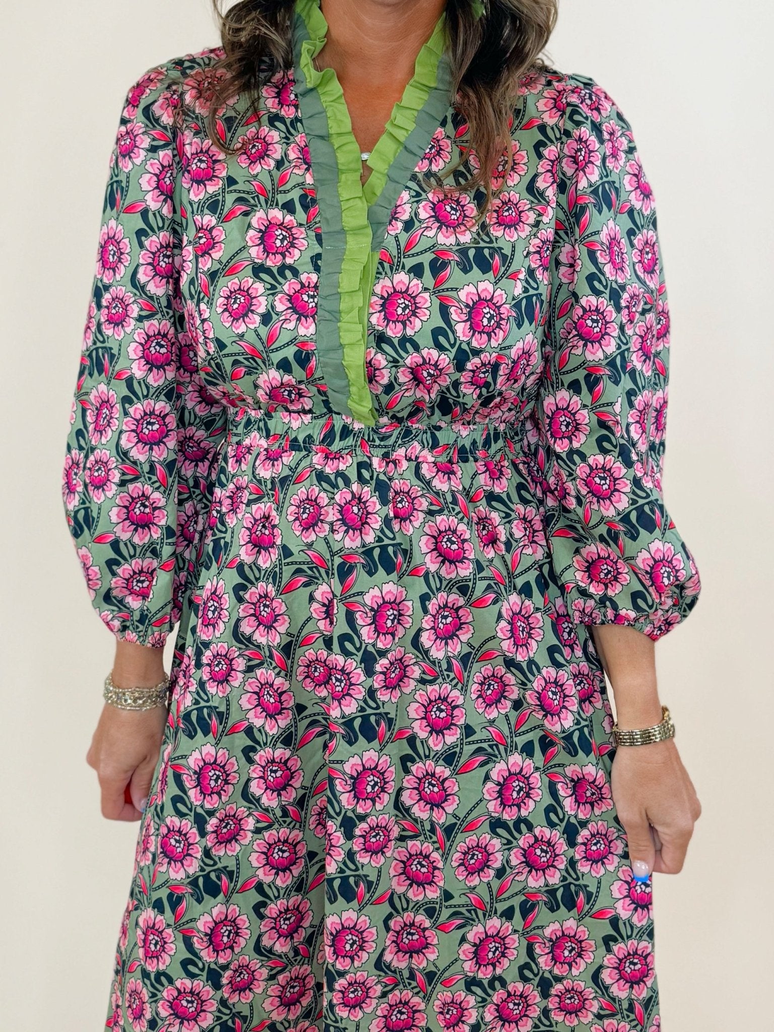 Wild Blossom Ruffle Dress - Jessi Jayne Boutique
