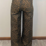 Wild Side Leopard Crop Wide Leg Pants