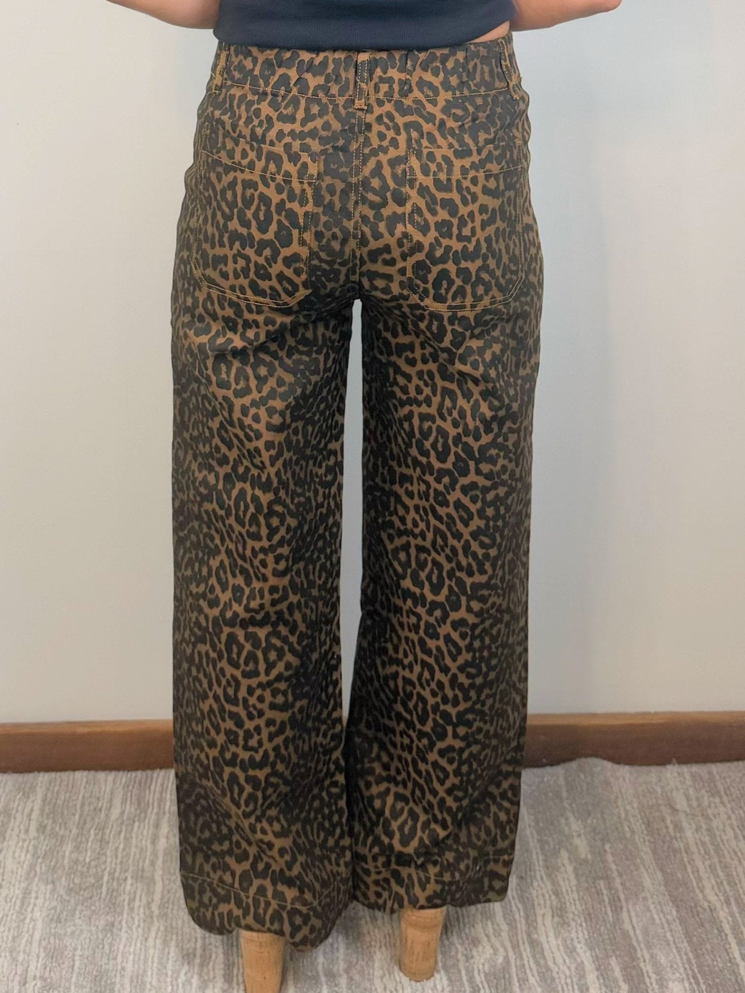 Wild Side Leopard Crop Wide Leg Pants - Jessi Jayne Boutique