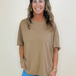 On Repeat Raw Hem Tee - Jessi Jayne Boutique