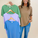 On Repeat Raw Hem Tee - Jessi Jayne Boutique
