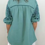 Lagoon Lacework Embroidered Blouse