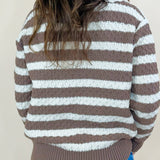 Cappuccino Stroll Lace - Up Sweater - Jessi Jayne Boutique