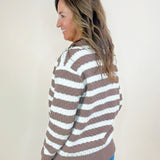 Cappuccino Stroll Lace - Up Sweater - Jessi Jayne Boutique