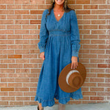 Vintage Indigo Denim Dress - Jessi Jayne Boutique