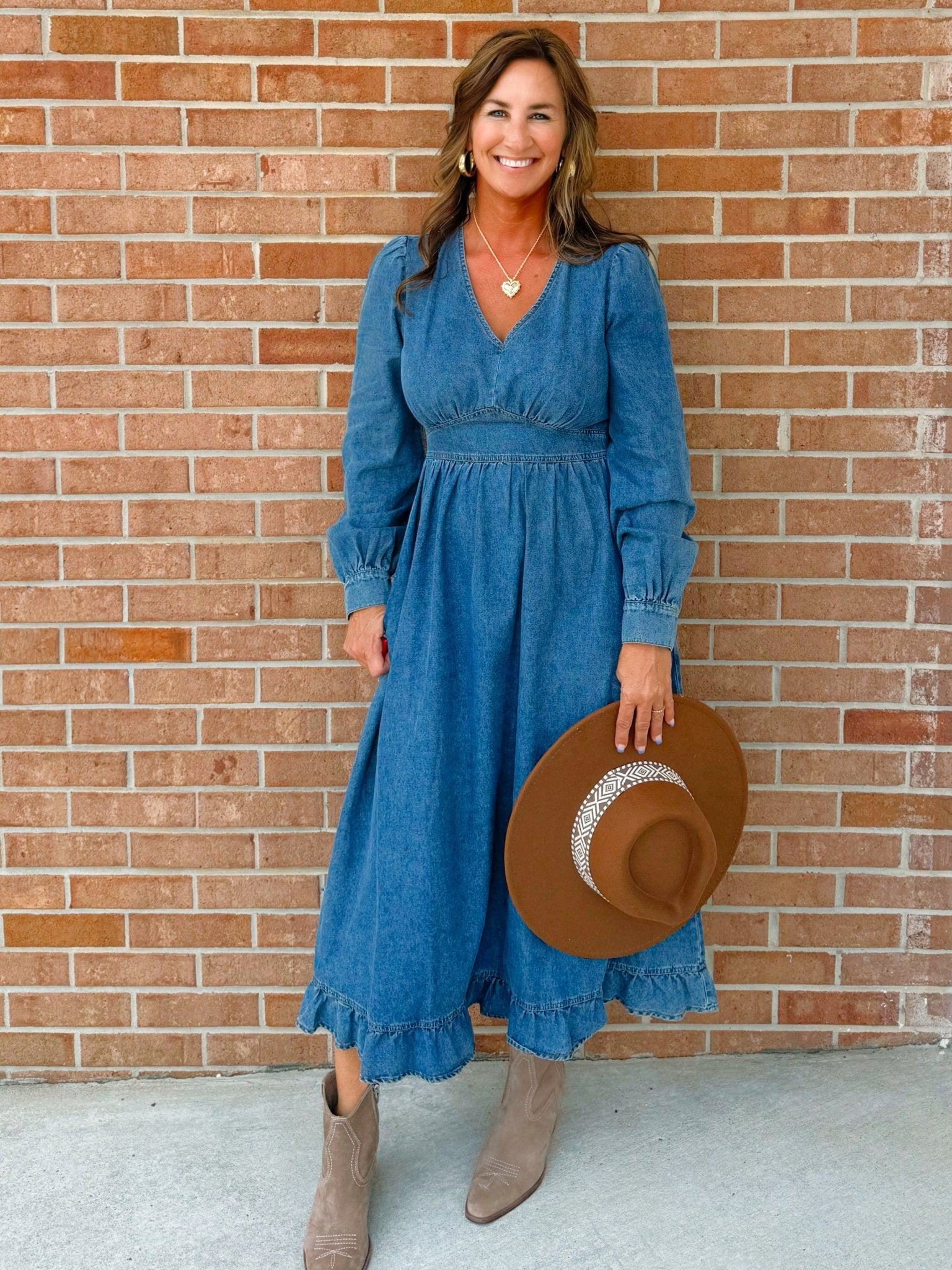 Vintage Indigo Denim Dress - Jessi Jayne Boutique