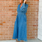 Vintage Indigo Denim Dress - Jessi Jayne Boutique