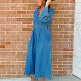 Vintage Indigo Denim Dress - Jessi Jayne Boutique