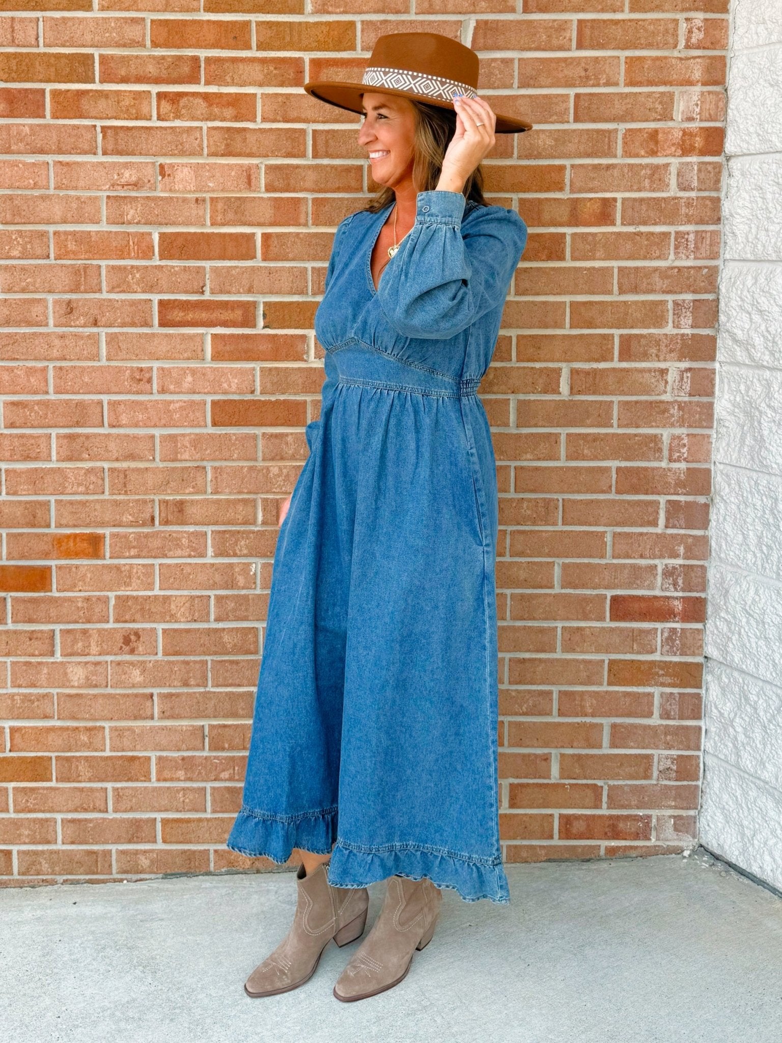 Vintage Indigo Denim Dress - Jessi Jayne Boutique