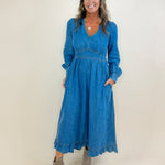 Vintage Indigo Denim Dress - Jessi Jayne Boutique