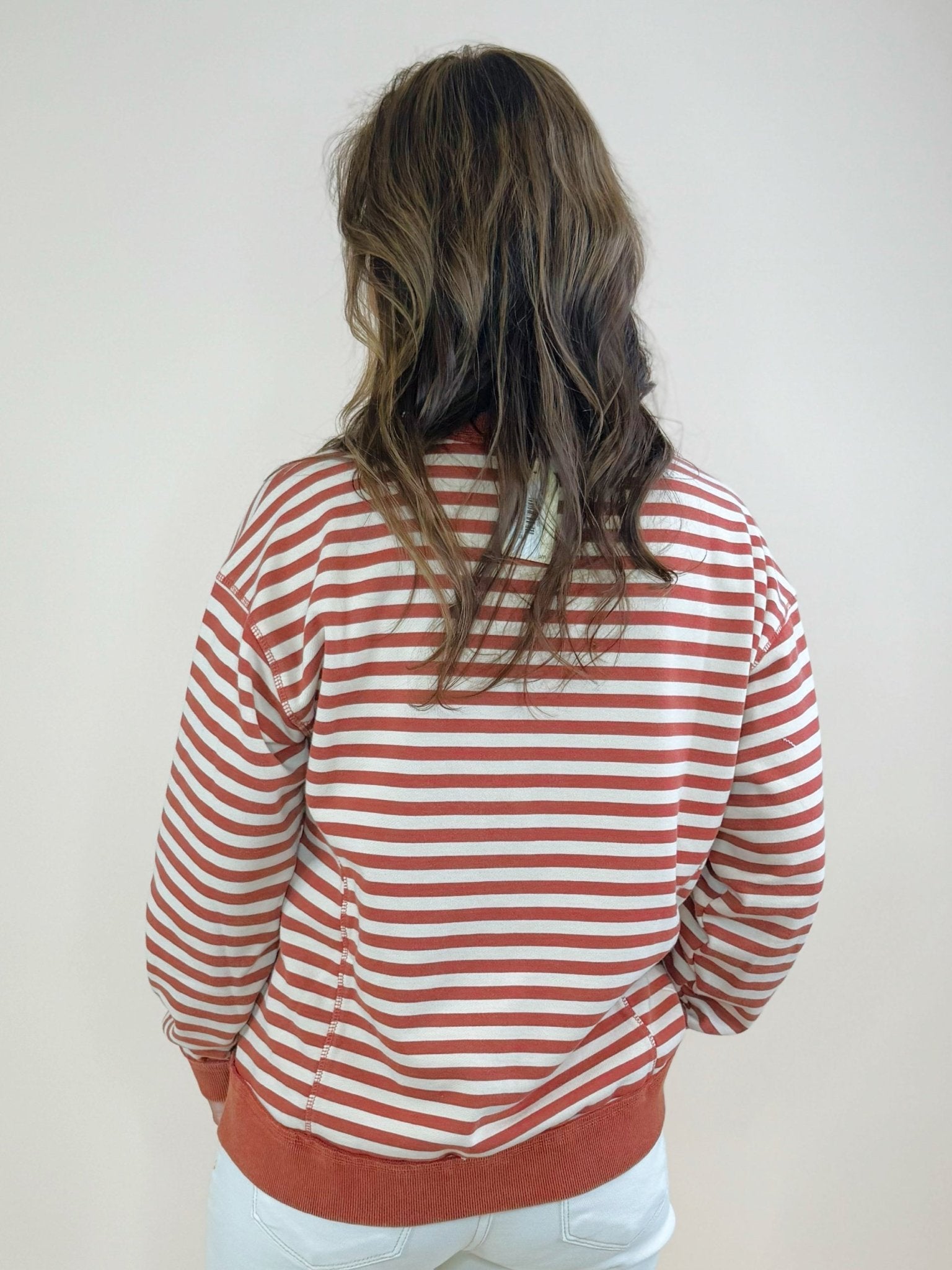 Toasty Stripe Contrast Top - Jessi Jayne Boutique