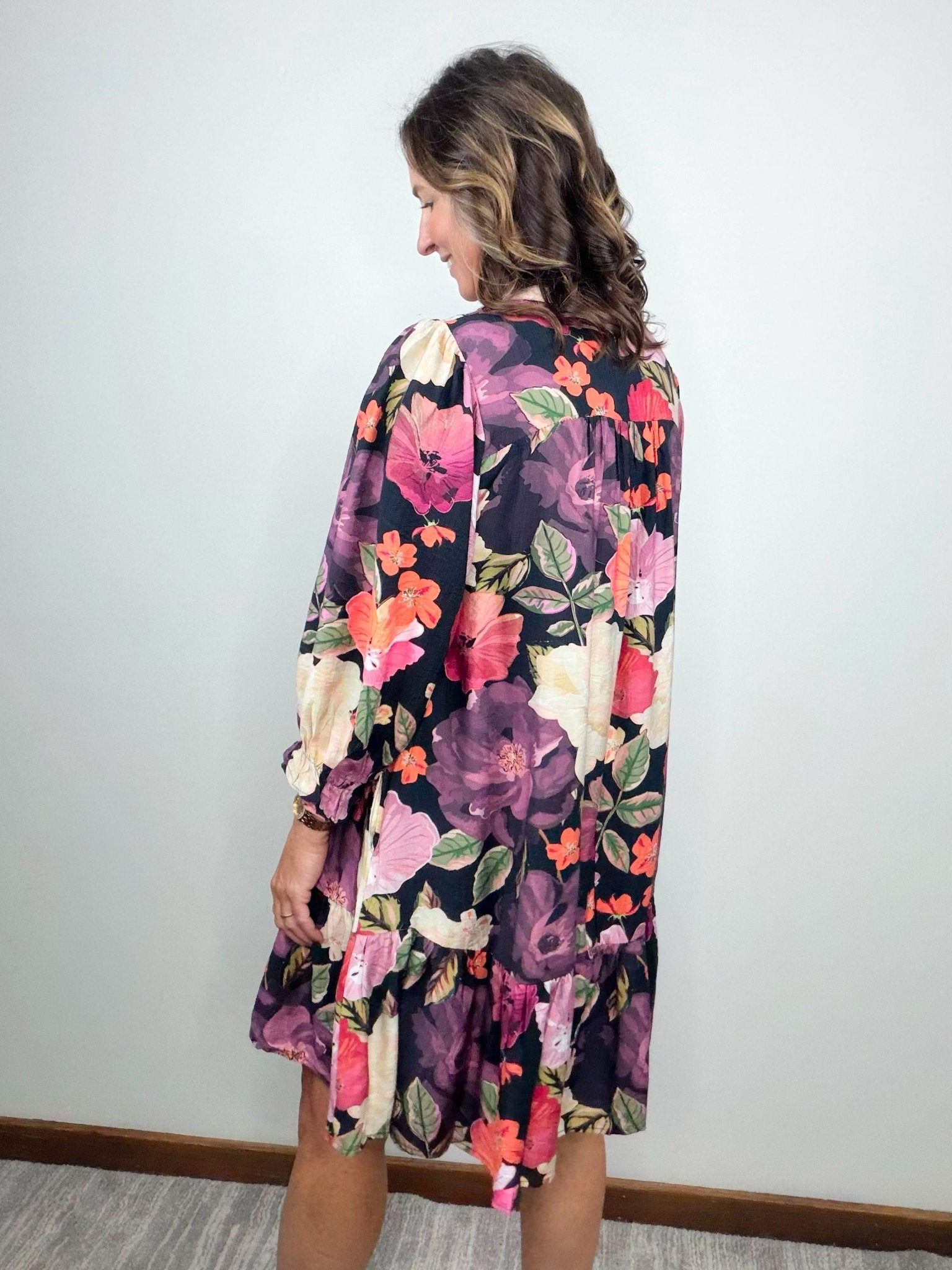 Midnight Garden Smocked Dress - Jessi Jayne Boutique