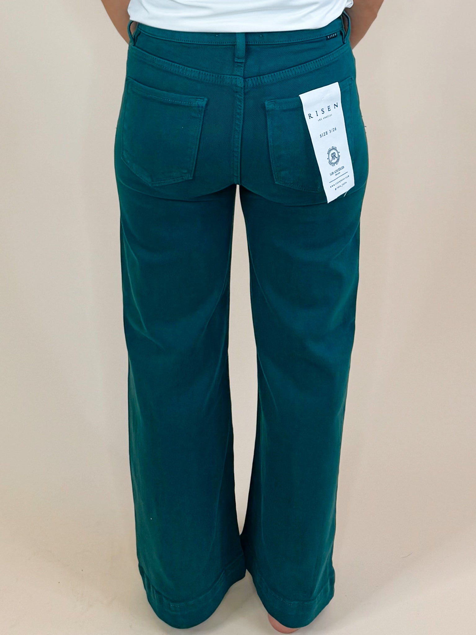 Deep Forest Green High Rise Crop Pants - Jessi Jayne Boutique